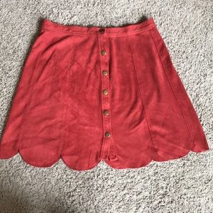 Burnt orange skirt